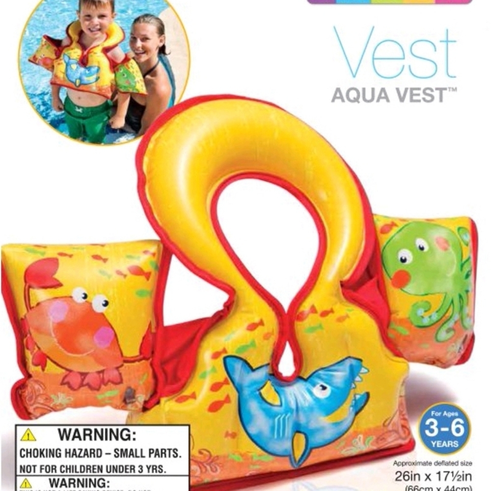 Intex Swim Vest Aqua 26" x 17.5" - Picture 8 of 10